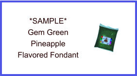 Gem Green Pineapple Fondant Sample