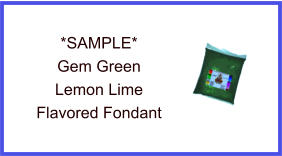 Gem Green Marshmallow Fondant Sample