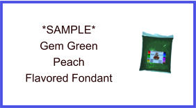 Gem Green Peach Fondant Sample