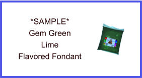 Gem Green Lime Fondant Sample
