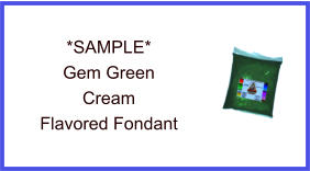 Gem Green Cream Fondant Sample
