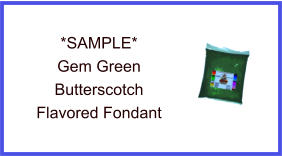 Gem Green Butterscotch Fondant Sample