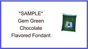 Gem Green Chocolate Fondant Sample
