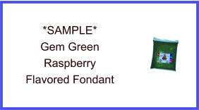 Gem Green Raspberry Fondant Sample