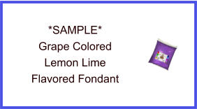 Grape Lemon Lime Fondant Sample