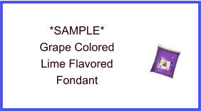 Grape Lime Fondant Sample