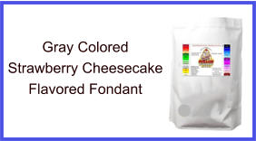Gray Strawberry Cheesecake Fondant