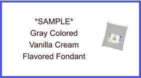 Gray Vanilla Fondant Sample