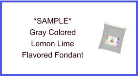 Gray Lemon Lime Fondant Sample