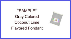 Gray Coconut Lime Fondant Sample