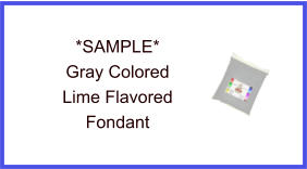 Gray Lime Fondant Sample