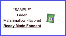 Green Marshmallow Fondant Sample