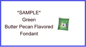 Green Butter Pecan Fondant Sample