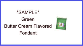 Green Butter Cream Fondant Sample