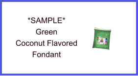 Green Coconut Fondant Sample