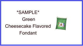 Green Cheesecake Fondant Sample