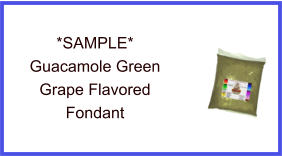 Guacamole Green Grape Fondant Sample
