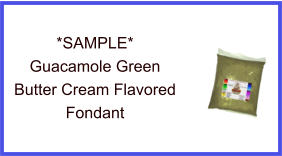 Guacamole Green Butter Cream Fondant Sample