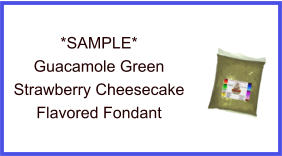 Guacamole Green Strawberry Cheesecake Fondant Sample