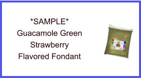 Guacamole Green Strawberry Fondant Sample