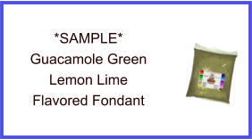 Guacamole Green Lemon Fondant Sample