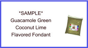 Guacamole Green Coconut Lime Fondant Sample