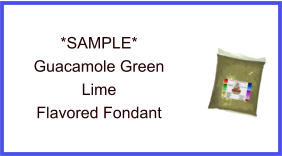 Guacamole Green Lime Fondant Sample