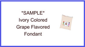 Ivory Grape Fondant Sample