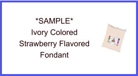 Ivory Strawberry Fondant Sample