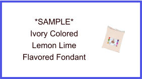 Ivory Lemon Lime Fondant Sample