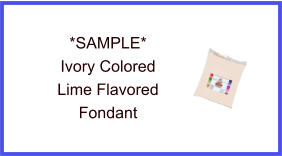 Ivory Lime Fondant Sample