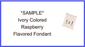 Ivory Raspberry Fondant Sample