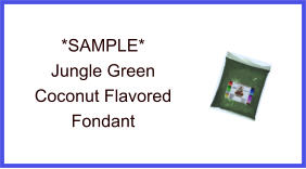 Jungle Green Coconut Fondant Sample