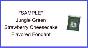 Jungle Green Strawberry Cheesecake Fondant Sample