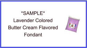 Lavender Butter Cream Fondant Sample