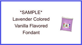 Lavender Vanilla Fondant Sample