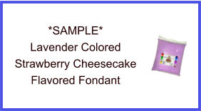 Lavender Strawberry Cheesecake Fondant Sample