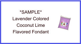 Lavender Coconut Lime Fondant Sample