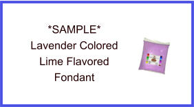 Lavender Lime Fondant Sample