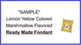 Lemon Yellow Marshmallow Fondant Sample