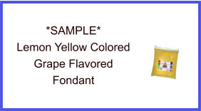 Lemon Yellow Grape Fondant Sample