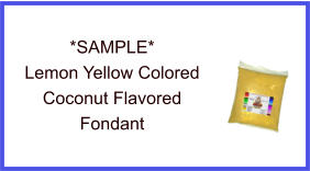 Lemon Yellow Coconut Fondant Sample