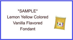 Lemon Yellow Vanilla Fondant Sample