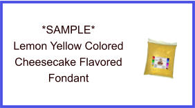 Lemon Yellow Cheesecake Fondant Sample