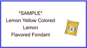 Lemon Yellow Lemon Fondant Sample