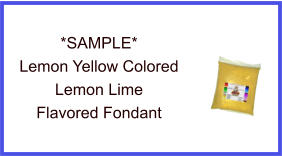 Lemon Yellow Lemon Lime Fondant Sample