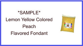 Lemon Yellow Peach Fondant Sample