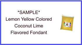 Lemon Yellow Coconut Lime Fondant Sample