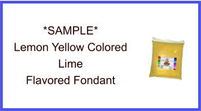 Lemon Yellow Lime Fondant Sample