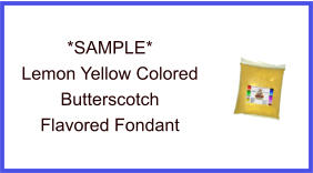 Lemon Yellow Butterscotch Fondant Sample